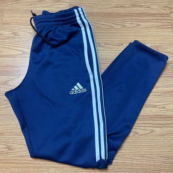 adidas Other - Adidas Men Navy Joggers with White Stripes